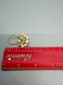 Freshwater Pearl Hoop Earrings with Gold Fringe, Modern Dangle Hoops, Elegant Statement Jewelry for Her