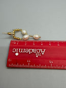 Freshwater Pearl Drop Earrings, Elegant Gold Dangle Earrings, Classic Pearl Jewelry Gift for Women