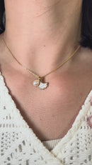 Ginkgo leaf pearl jewelry set video
